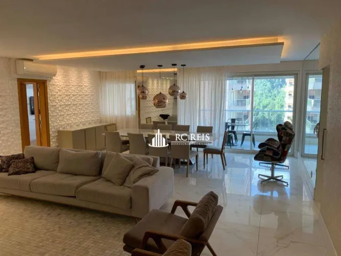 Apartamento mobiliado e decorado em Alphaville com 3 suítes para alugar, 168 m² por R$ 16.