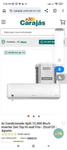 AR CONDICIONADO 12.000 BTUS INVERTER