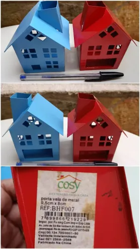 Casinha porta velas