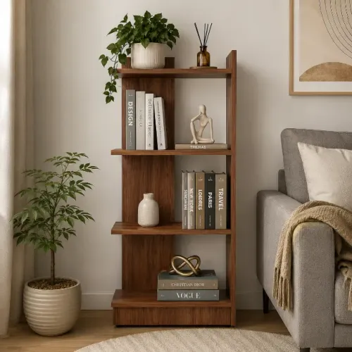 Estante Decorativa Louro Freijó 1m - Moderna, Compacta e Reforçada 