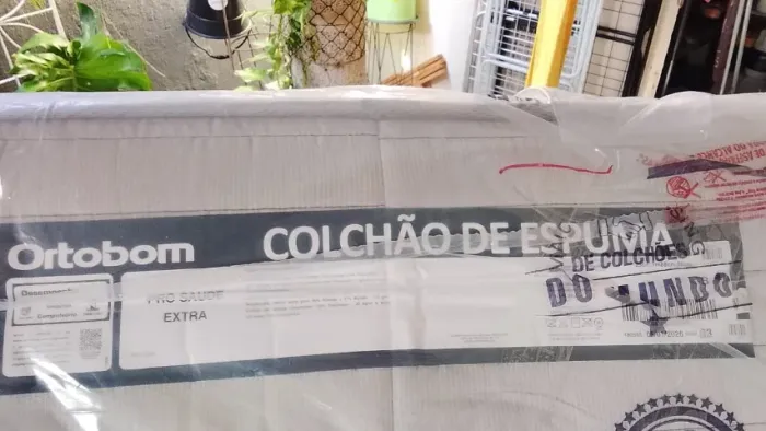 colchão e cama box solteiro ORTOBOM PRO-SAÚDE