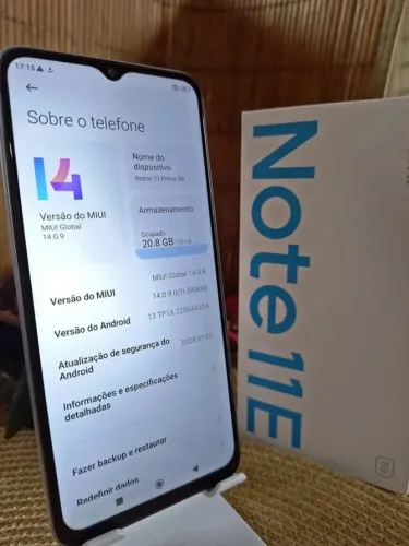 Smartphone Redmi® Note 11E 5G 128GB 6GB Memória Ram.