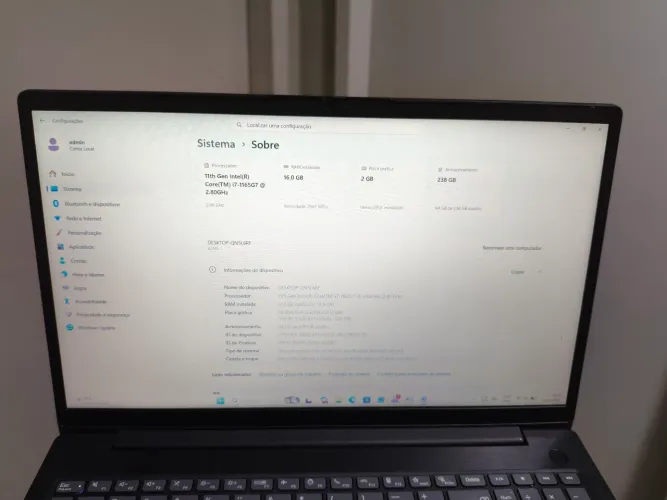 Notebook Lenovo I7