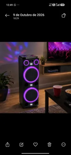 Caixa de Som Led Pulse sp518 2000w Torre 