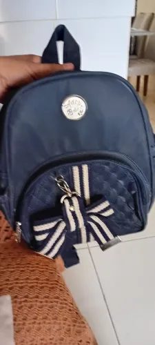 Mochila de bebê azul marinho!