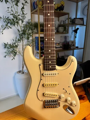 Guitarra SX Standard Series Custom Handmade (Mini/3?4) - Cor Vintage White / Off White