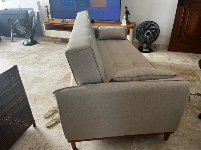 Sofá cama em linho slim frete grátis entrego hoje R$ 1.799,99 a vista 