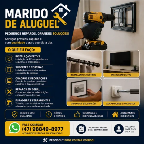 Marido de Aluguel | Instalação de TVs, Cortinas e Pequenos Reparos
