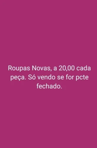 Vendo pacotes de roupas novas