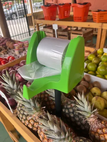Suporte para bobina de saco plastico - Hortifruti