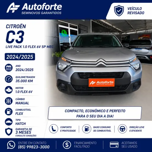 Citroen C3 Live Pack 1.0 Flex 6V 5P Mec. 2025