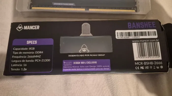 Memória mancer nova, 8gb ddr4 2666MHZ para desktop