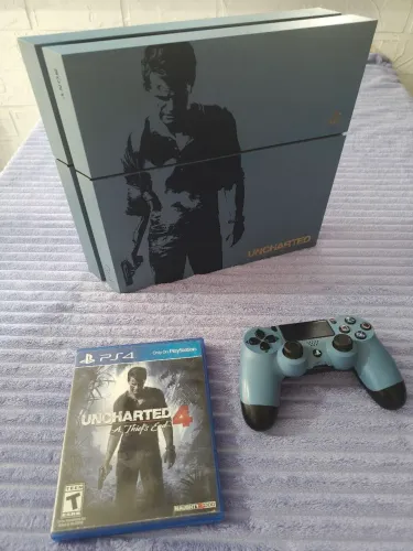 PS4 EDIÇÃO ESPECIAL UNCHARTED 500GB - 1 CONTROLE+ JOGO UNCHARTED 4