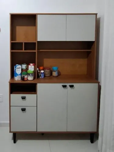 Armário de cozinha 4 portas 2 gavetas