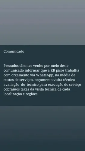 RB pisos serviço de aplicação e polimentos contatos ligação WhatsApp *