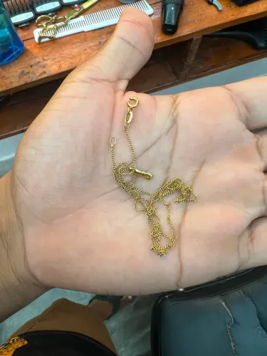Corrente italiana feminina ouro 18K