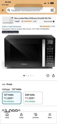 Microondas Panasonic 