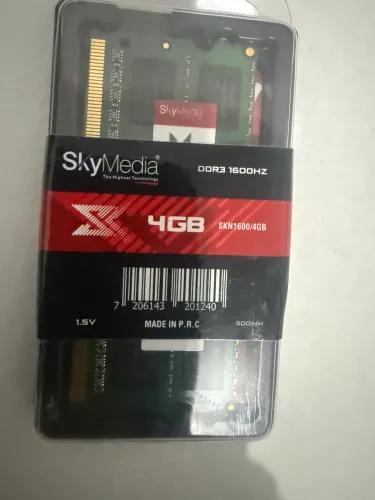 Memória RAM DDR3 4GB 1600MHz para Notebook - Nova