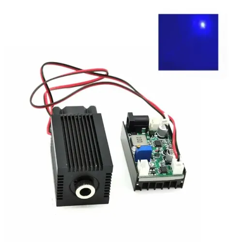 Kit Módulo Laser Azul 3.5W 450nm + Driver 12V + Óculos de Proteção Laser - Gravação e Cort
