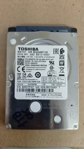 HD NOTEBOOK 1TB SATA FATOR SLIM 2,5 TOSHIBA