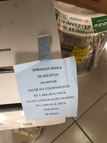 Springer midea 09.000 btus 1.400