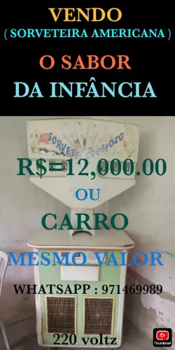 SORVETEIRA AMERICANA ( O SABOR DA INFÂNCIA )