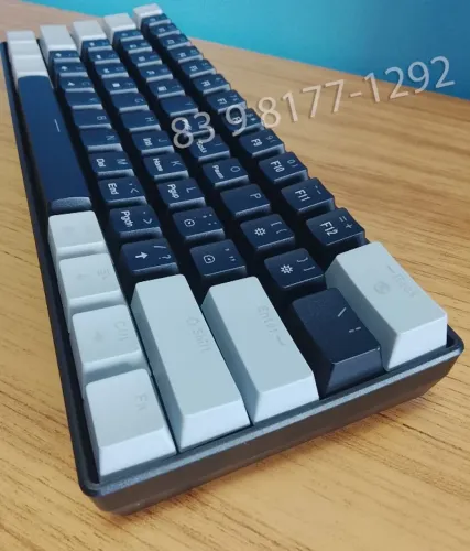 Teclado Mecânico 60% PRETO/CINZA