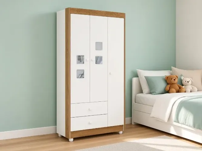Guarda-Roupa Infantil Life 3 Portas MDF (NOVO A PRONTA ENTREGA)