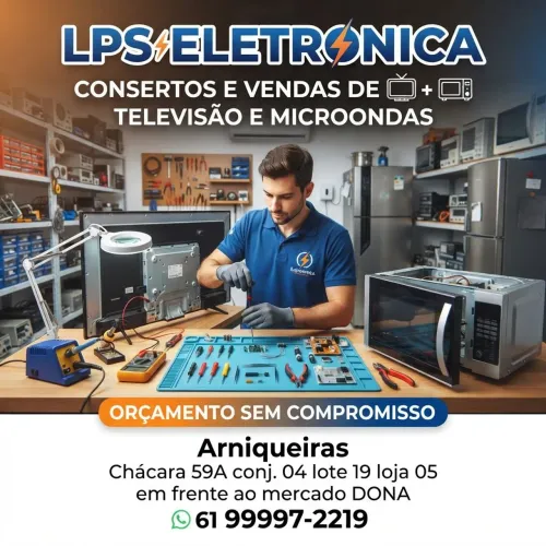 LPS ELETRÔNICA Concerto e venda de televisão e microondas