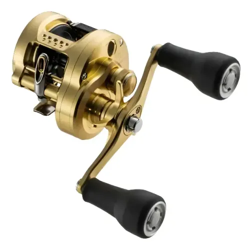 Carretilha Shimano Calcutta Conquest Md 401 Xglh Esquerda Cor Dourado-escuro