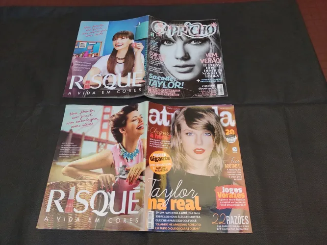Lote itens Taylor Swift, 2 Revistas e 1Dvd, usados, bom estado.