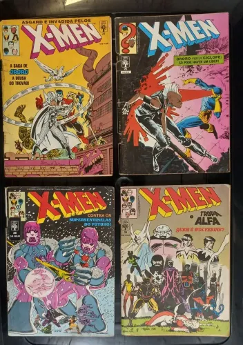 lote de 4 gibis X-Men Abril Jovem