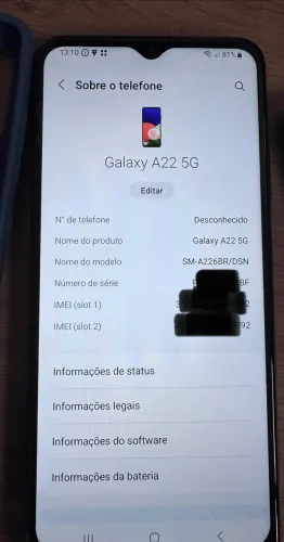 Celular Samsung A22 5G 128GB