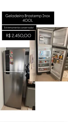 Geladeira Brastemp Inox 400L