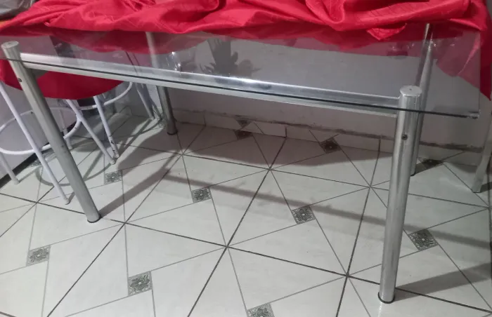 Mesa vidro retangular