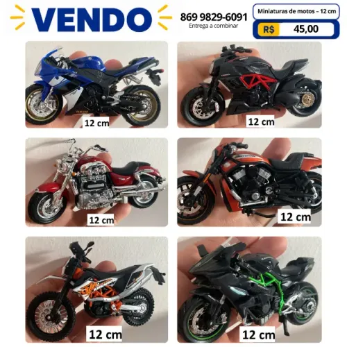 Diversas Miniaturas de motos Novas