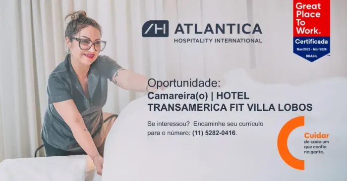 Camareira (Hotel Transamerica Fit Villa Lobos) 
