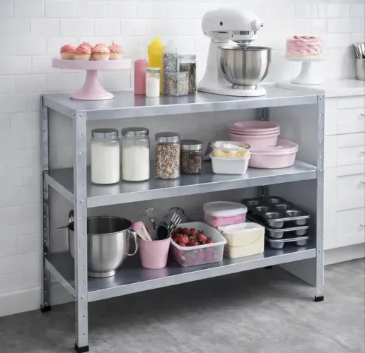Mesa Essencial Inox 3 Partes Hamburgueria Restaurante Anti Bacteriana 