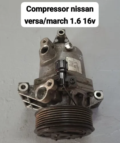 Compressor do ar condicionado nissan versa e march 1.6 16v 