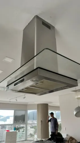 COIFA DE ILHA SUGGAR GRANADA 90 CM INOX E VIDRO | EXCELENTE OPORTUNIDADE
