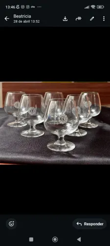 Taças para conhaque vintage