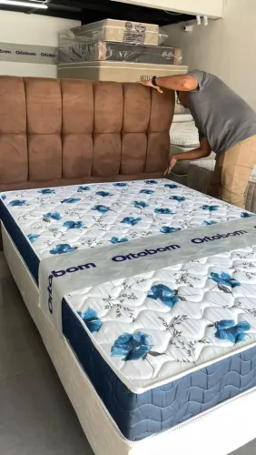 CAMA CASAL ORTOPÉDICA ORTOBOM ENTREGA GRÁTIS