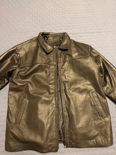 Jaqueta de couro masculina