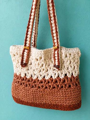 Bolsa crochê fio de malha