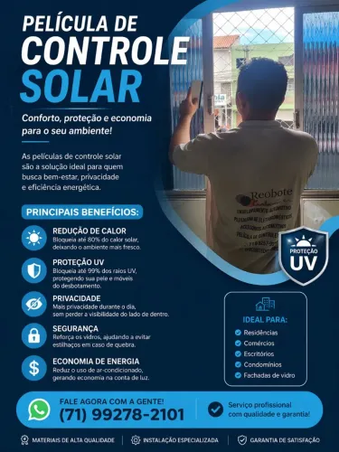 Película Residencial de Controle solar 
