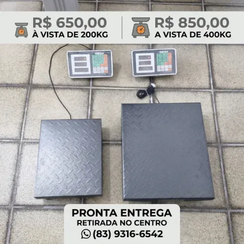 BALANÇAS DE PLATAFORMAS, 200KG E 400KG, NOVAS