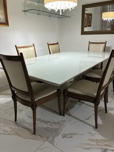 MESA JANTAR DE LUXO - PARMA 6 CADEIRAS