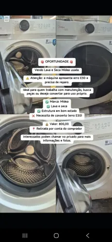 Lava e seca midea healthguard