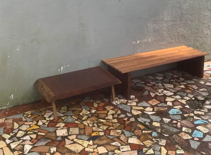 Mesa e banco 