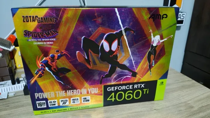 VGA GPU RTX 4060 Ti 4060 16GB Amp Edition Spider Man Zotac - Edição Limitada